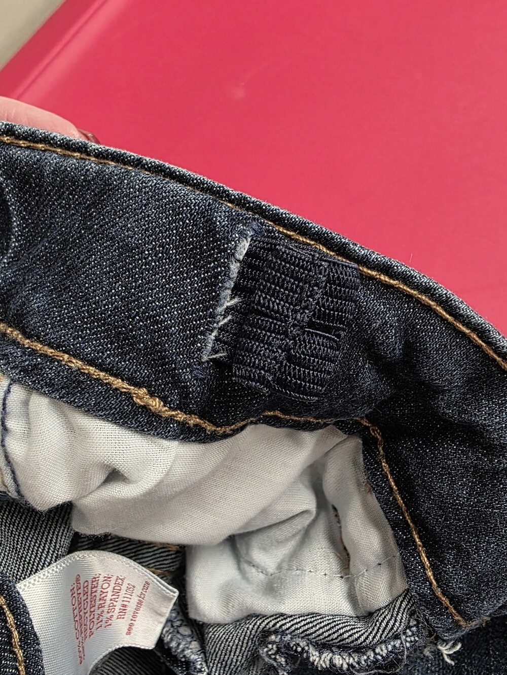 SO Dark Wash Distressed Button-Fly Jeans Size 8 - Picture 5 of 6
